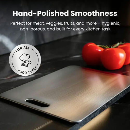Titanium Alloy Cutting Board – Ultra-Durable, Hygienic & Knife-Friendly Kitchen Essential