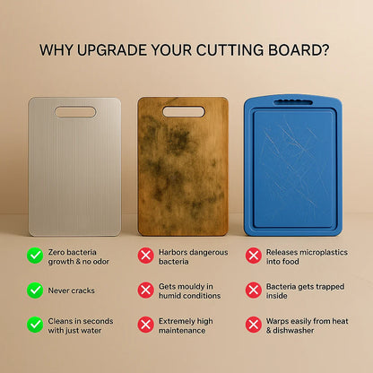 Titanium Alloy Cutting Board – Ultra-Durable, Hygienic & Knife-Friendly Kitchen Essential