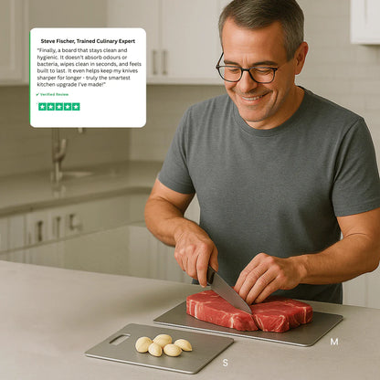 Titanium Alloy Cutting Board – Ultra-Durable, Hygienic & Knife-Friendly Kitchen Essential